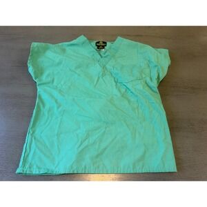 green NATURAL UNIFORMS scrub medical uniform top shirt size 8 / 10